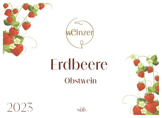 Erdbeere 2023 - 0,75l -13,2 % vol. Alc - süß