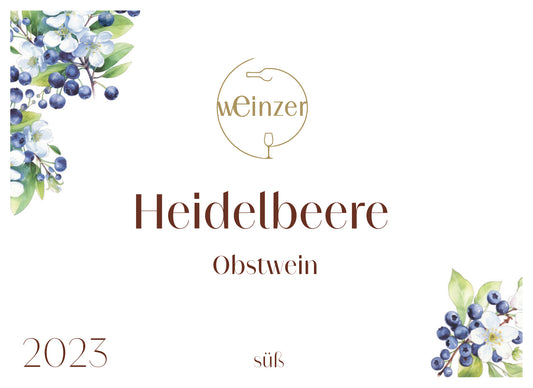 Heidelbeere 2023 - 0,75l - 11,5 % vol. Alc - süß