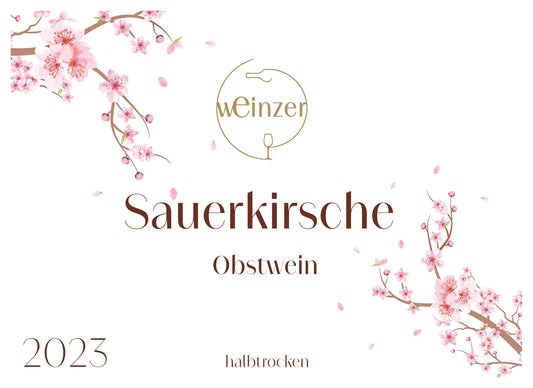 Sauerkirsche 2023 -  0,75l -14,5 vol. Alc - halbtrocken