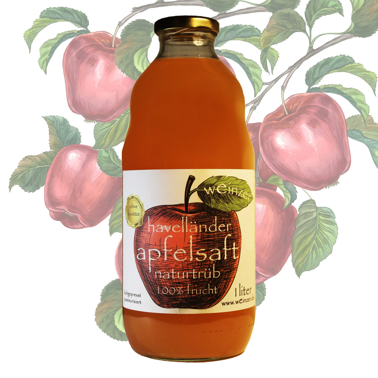 6 Flaschen Apfelsaft Naturtrüb